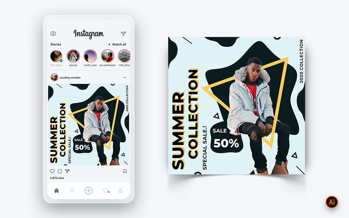 Fashion Sales Womens and Mens Fashion Social Media Post Design Template-06