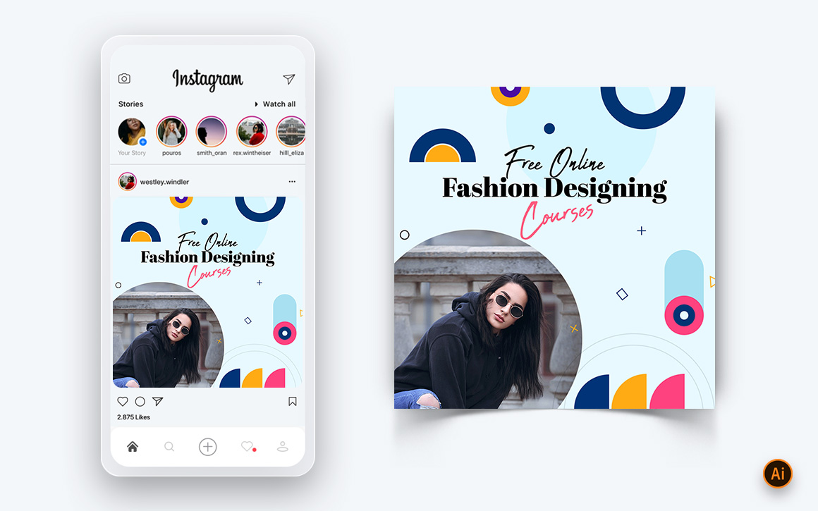 Fashion Sales Womens and Mens Fashion Social Media Post Design Template-39