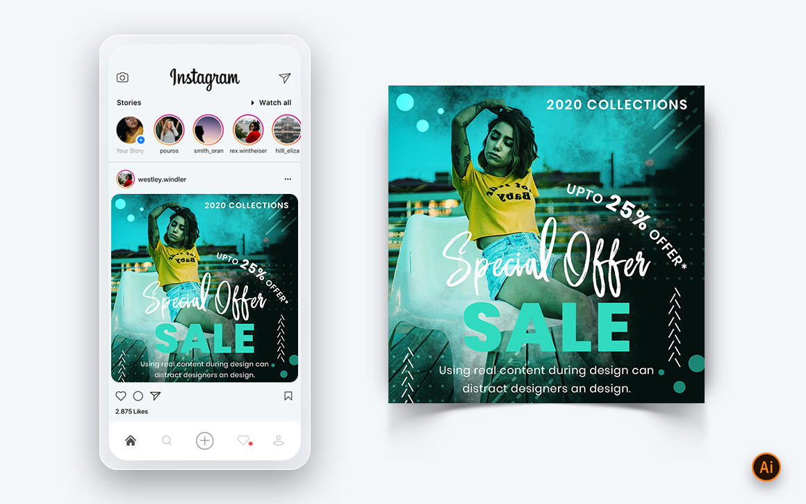 Fashion Sales Womens and Mens Fashion Social Media Post Design Template-46