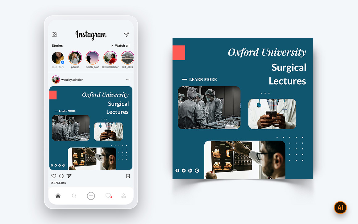 Medical and Hospital Social Media Instagram Post Design Template-10