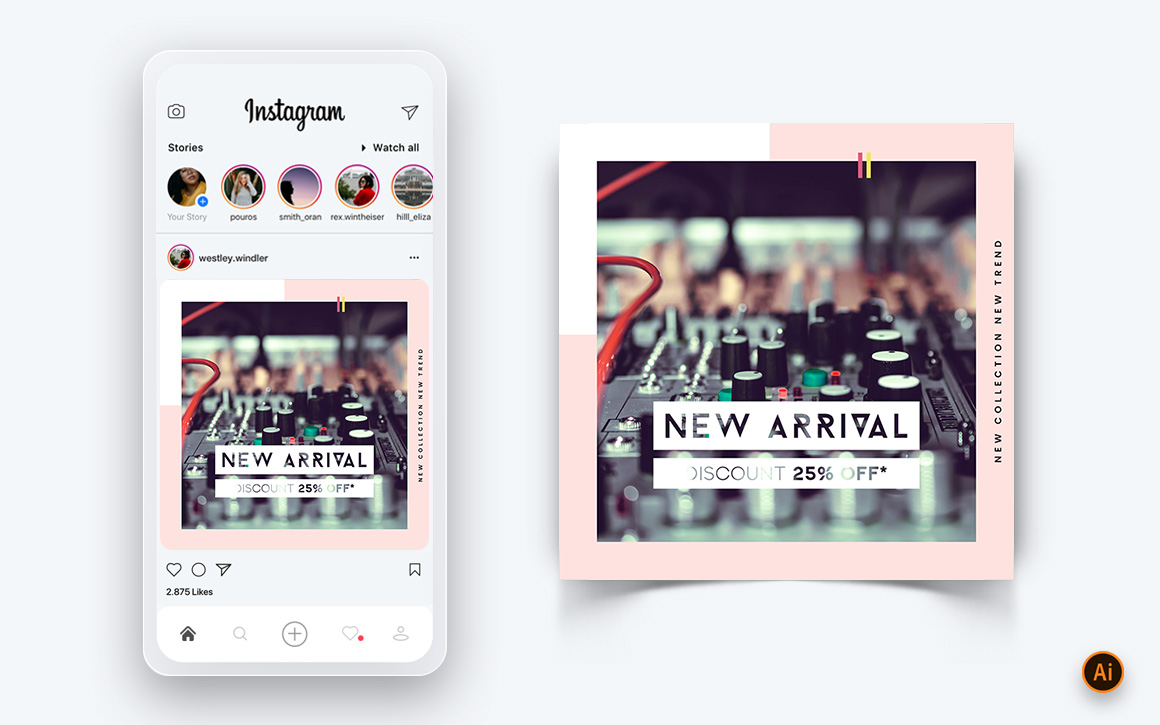 Music Night Party Social Media Instagram Post Design Template-02