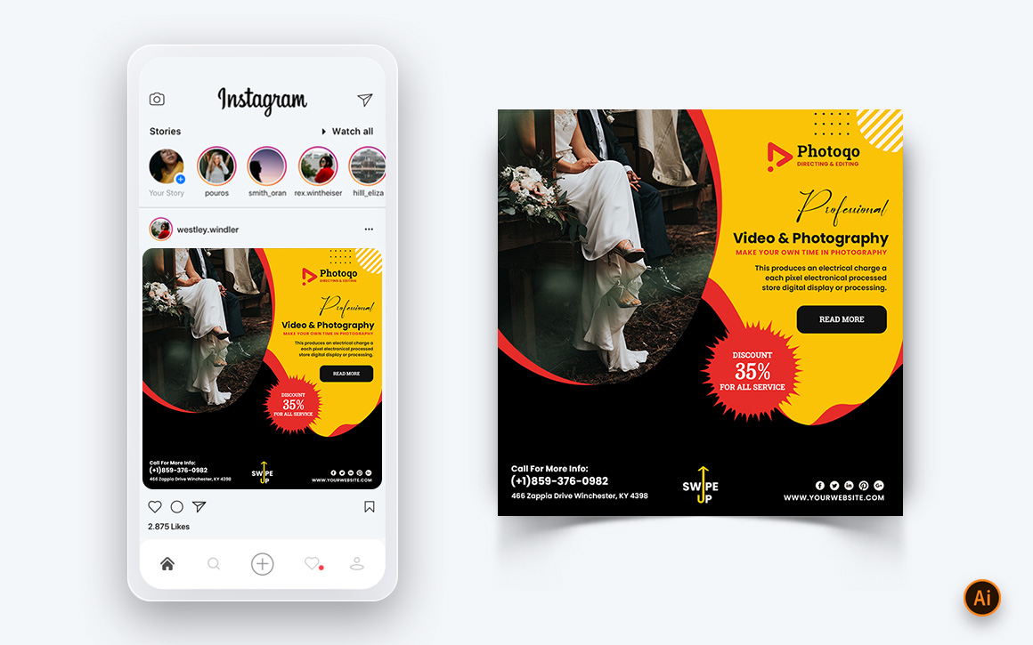 Photo and Video Services Social Media Instagram Post Design Template-20