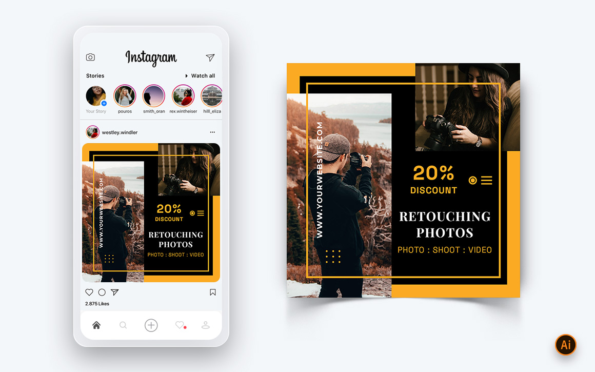 Photography Services Social Media Instagram Post Design Template-05
