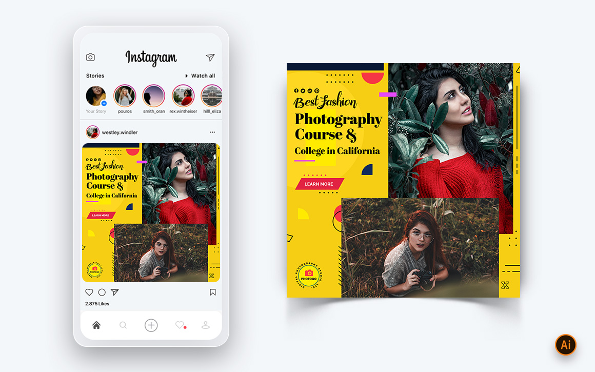 Photography Services Social Media Instagram Post Design Template-22