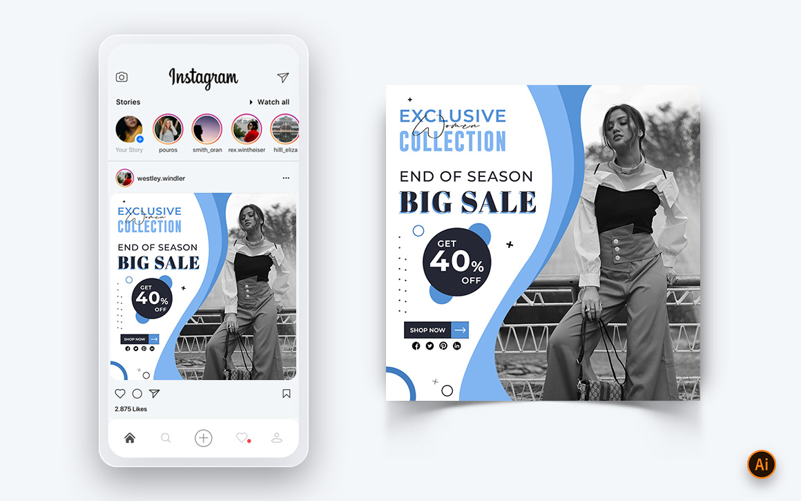 Fashion Sale Offer Social Media Instagram Post Design Template-05
