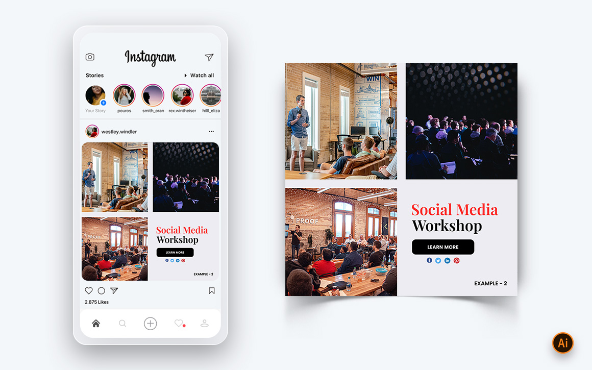 Social Media Workshop Social Media Instagram Post Design Template-06
