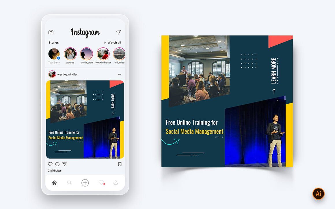 Social Media Workshop Social Media Instagram Post Design Template-12