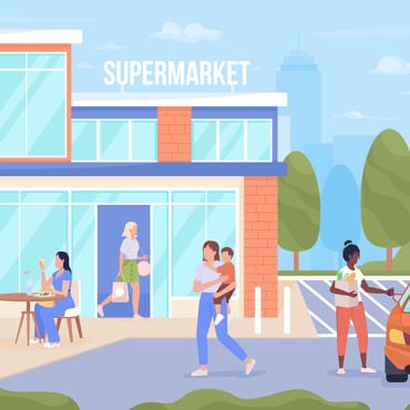 Supermarket Shop Illustrations Templates 263675