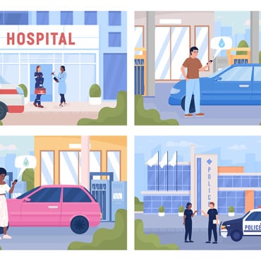 Hospital Police Illustrations Templates 263719