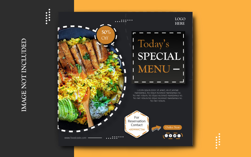 Fast Food Menu web Banner