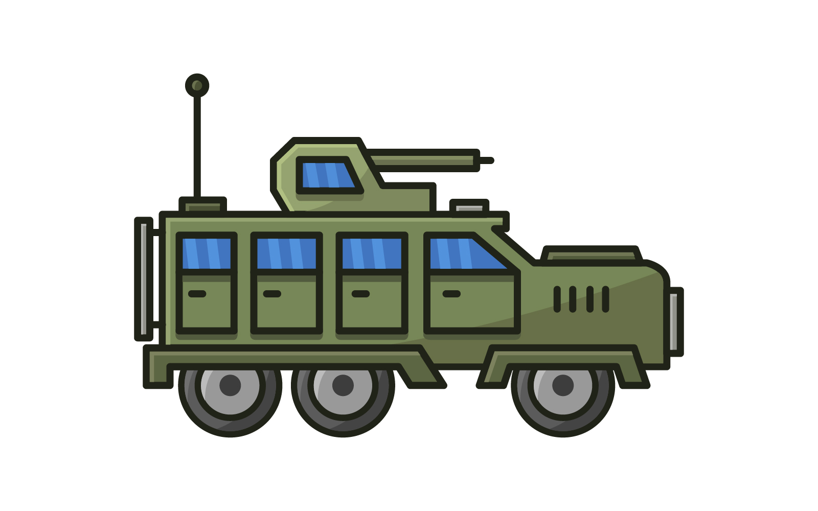 Jeep illustrated in vector