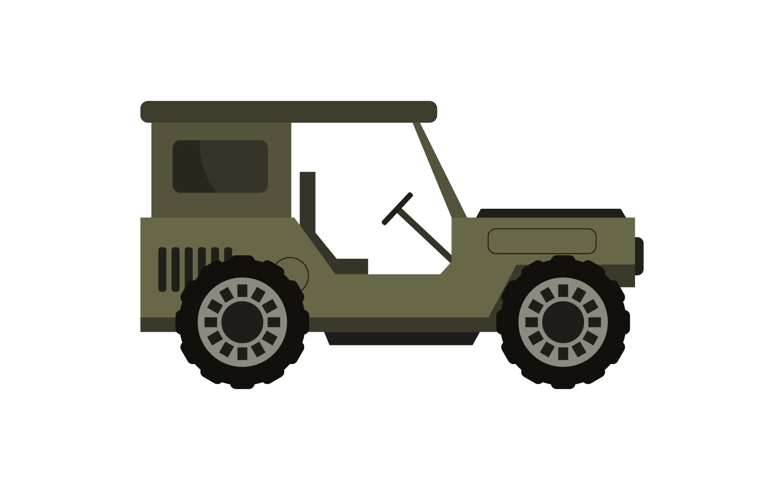 Jeep illustrated in vector on  background