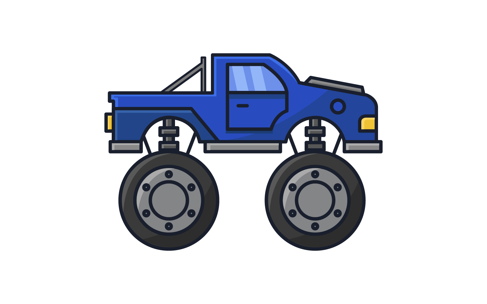 Monster truck illustrated in vector