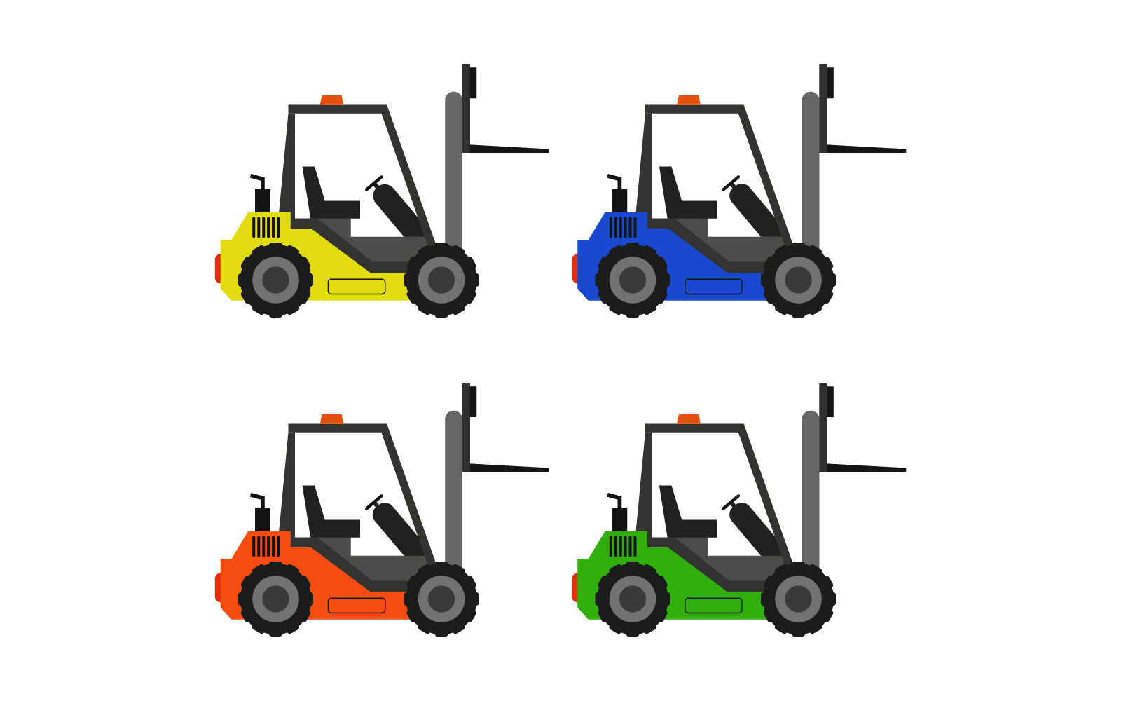 Forklift illustrated in vector