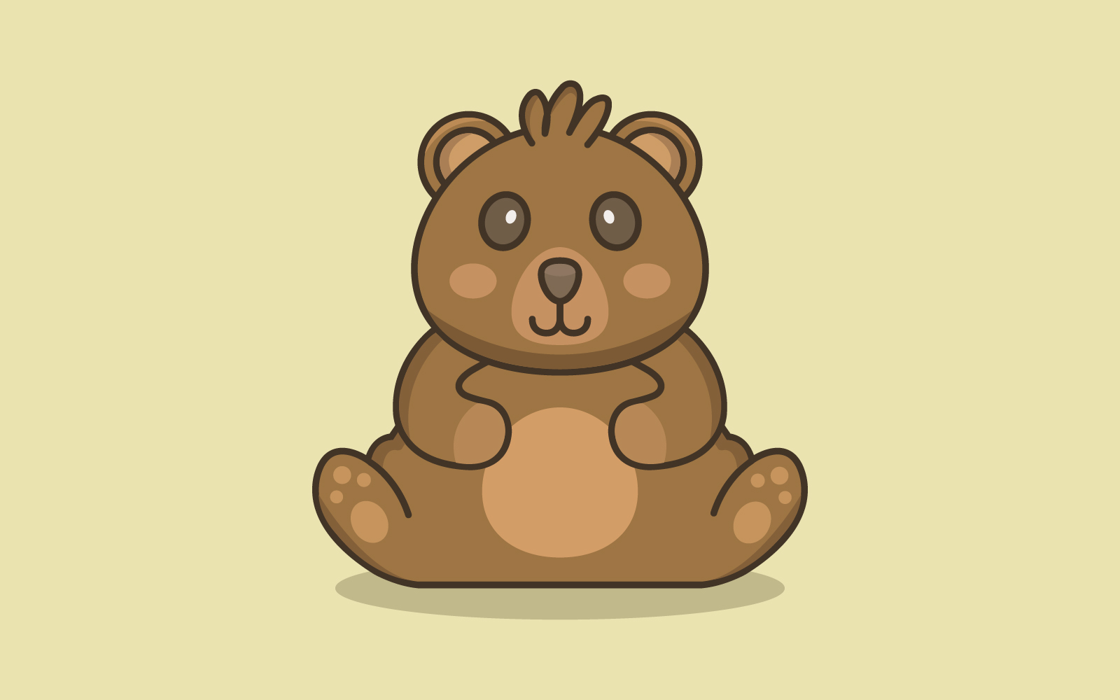 Teddy bear illustrated in vector