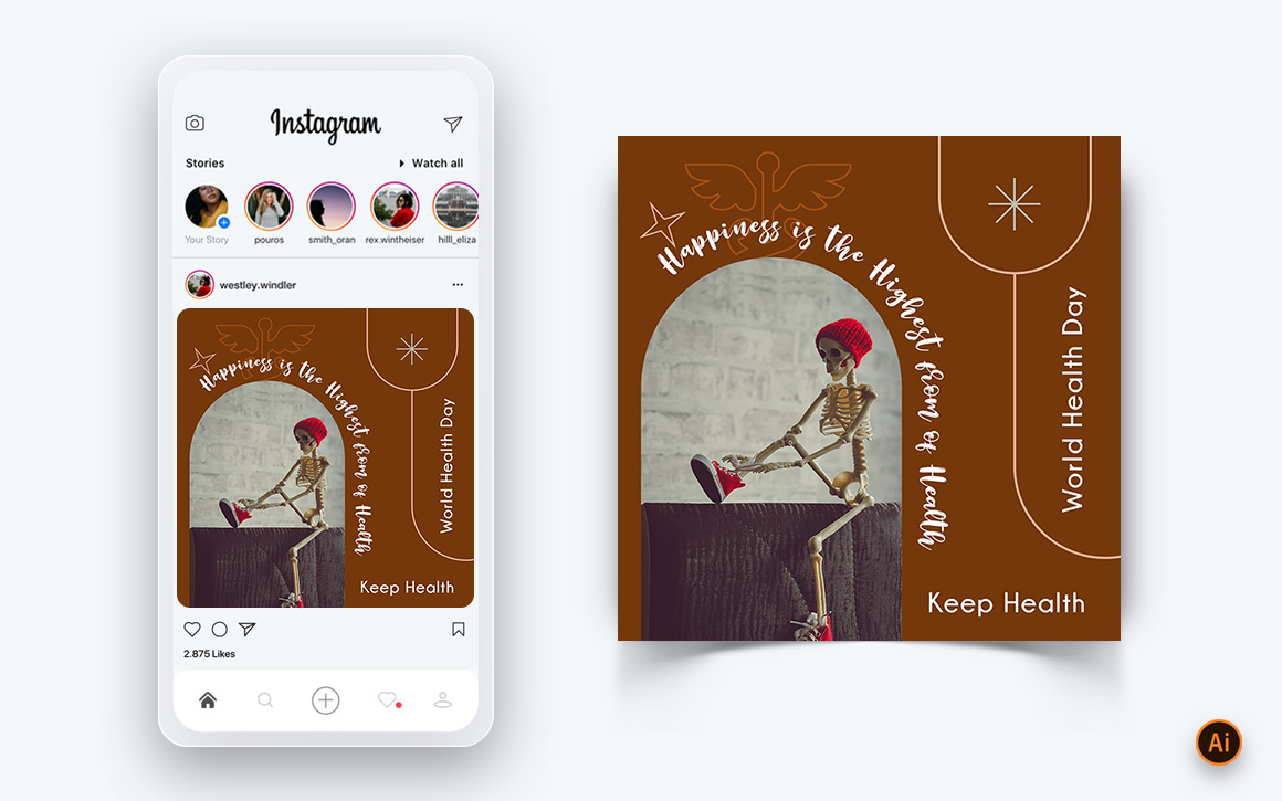 World Health Day Social Media Instagram Post Design Template-01