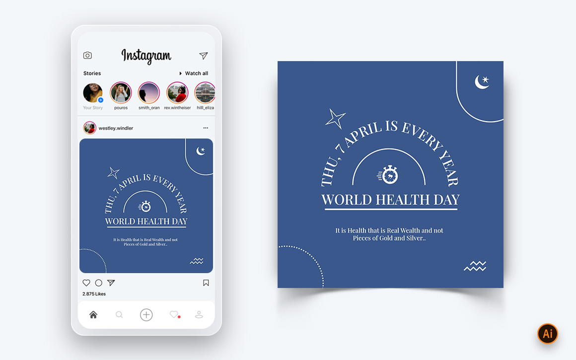 World Health Day Social Media Instagram Post Design Template-05