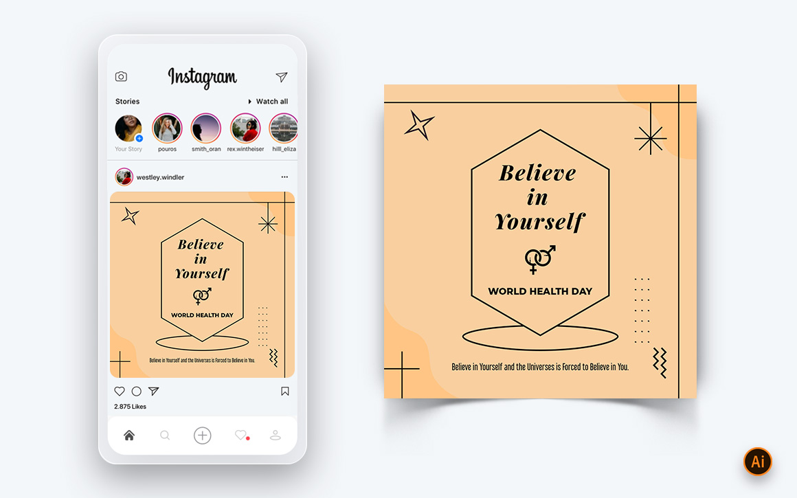 World Health Day Social Media Instagram Post Design Template-10
