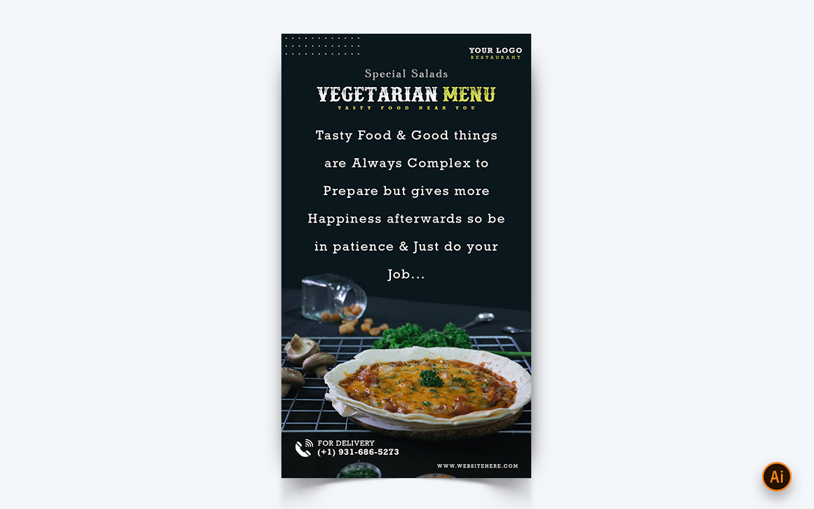 Food Restaurant Offers Social Media Instagram Story Design Template-12