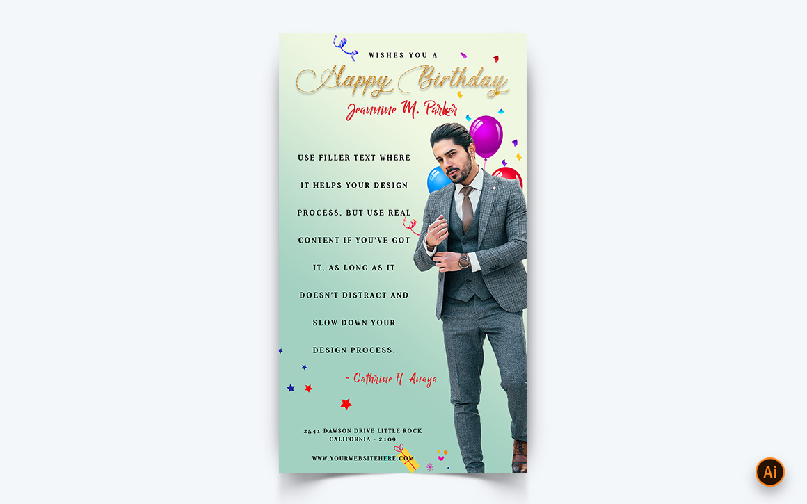 Birthday Party Celebration Social Media Story Design Template-01