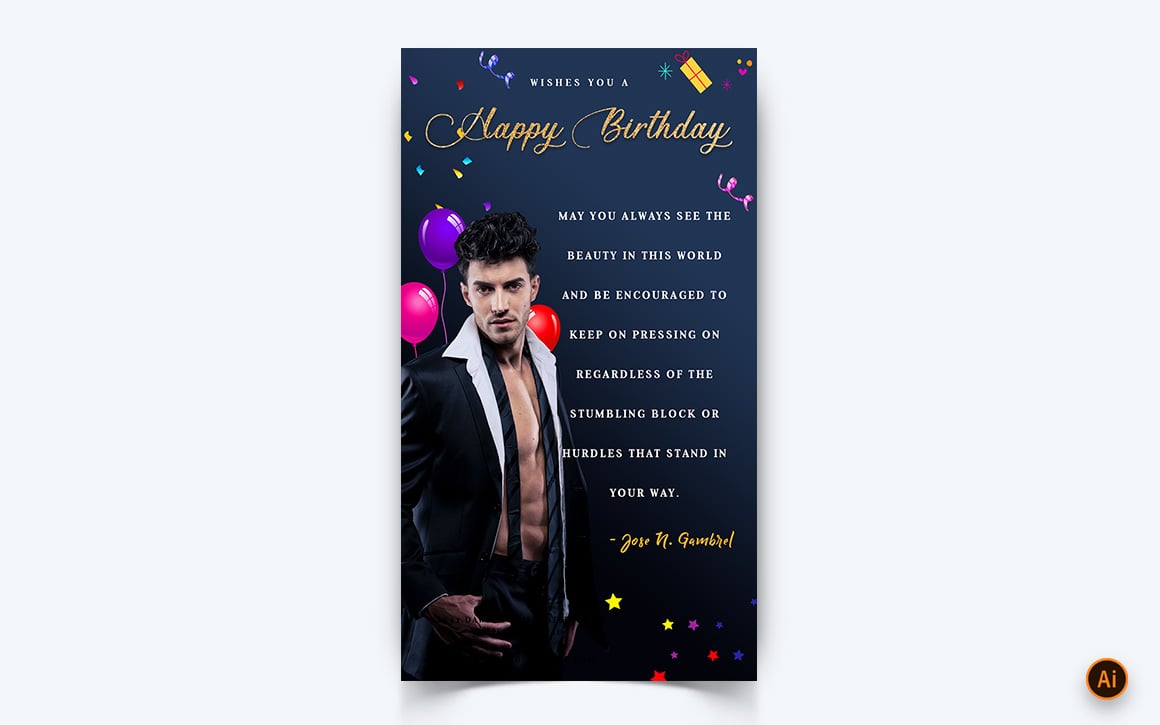 Birthday Party Celebration Social Media Story Design Template-02