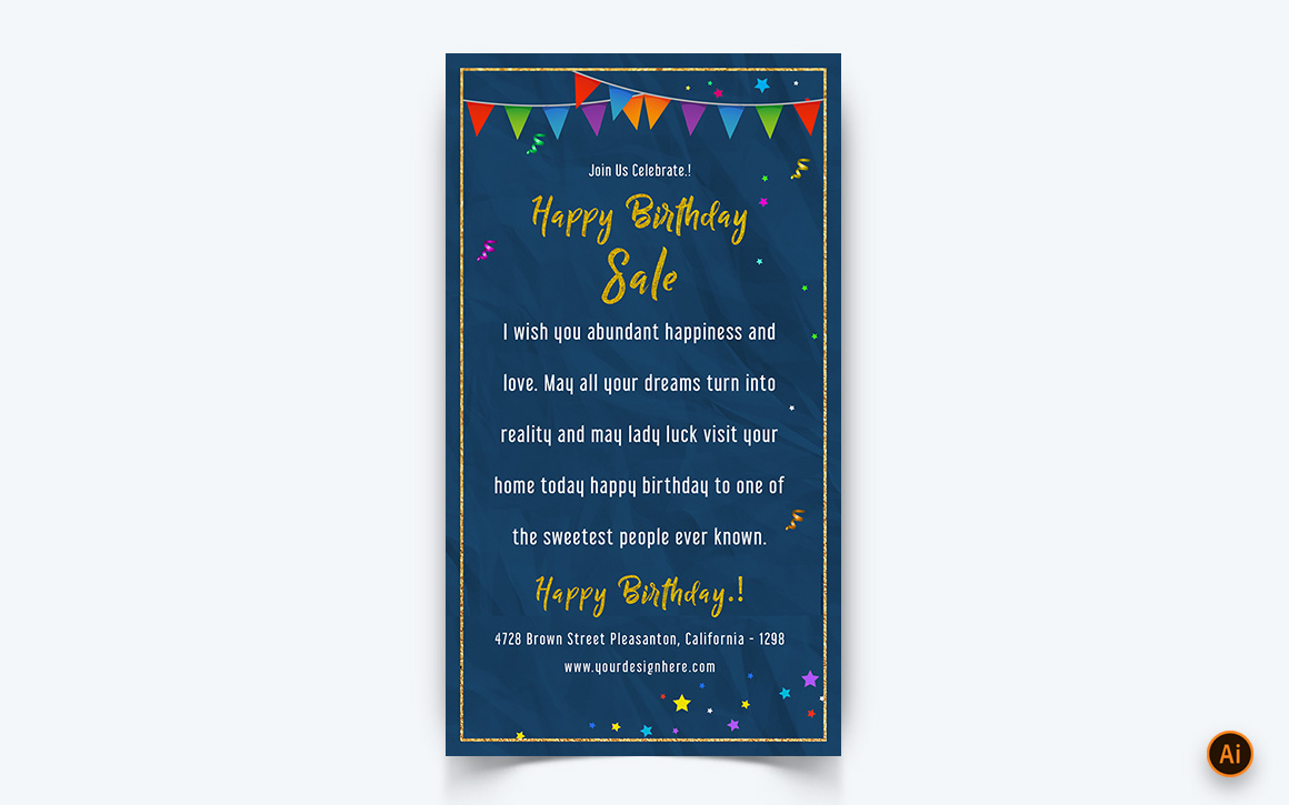 Birthday Party Celebration Social Media Story Design Template-08