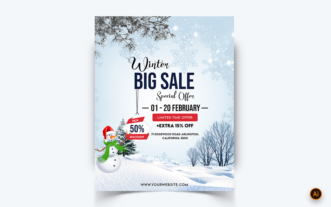 Winter Season Offer Sale Social Media Feed Design Template-04