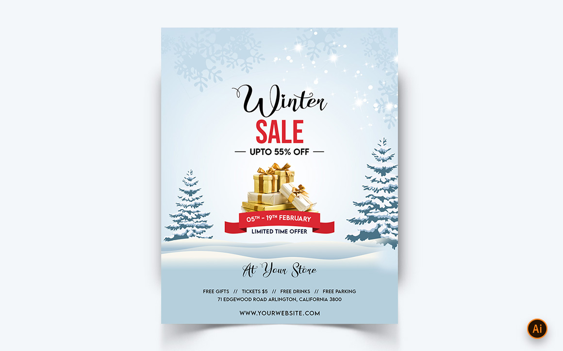 Winter Season Offer Sale Social Media Feed Design Template-05