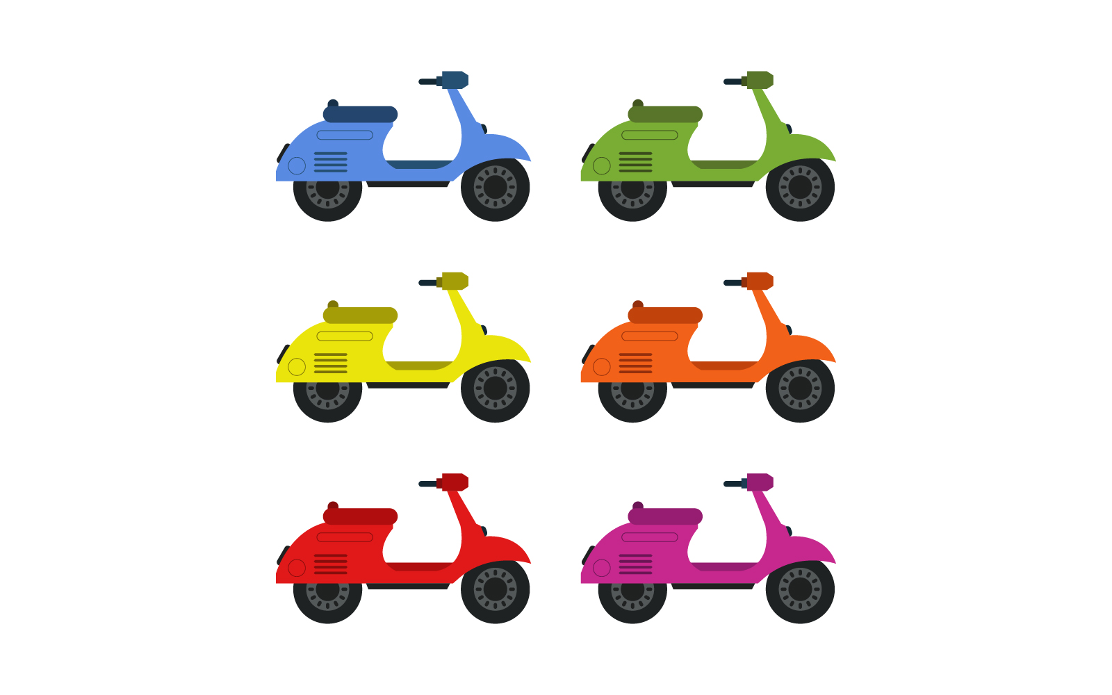 Retro scooter illustrated in vector