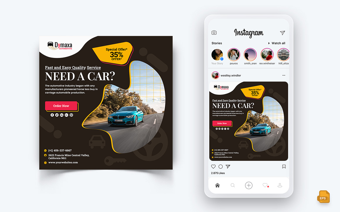 Automotive Service Social Media Instagram Post Design-06