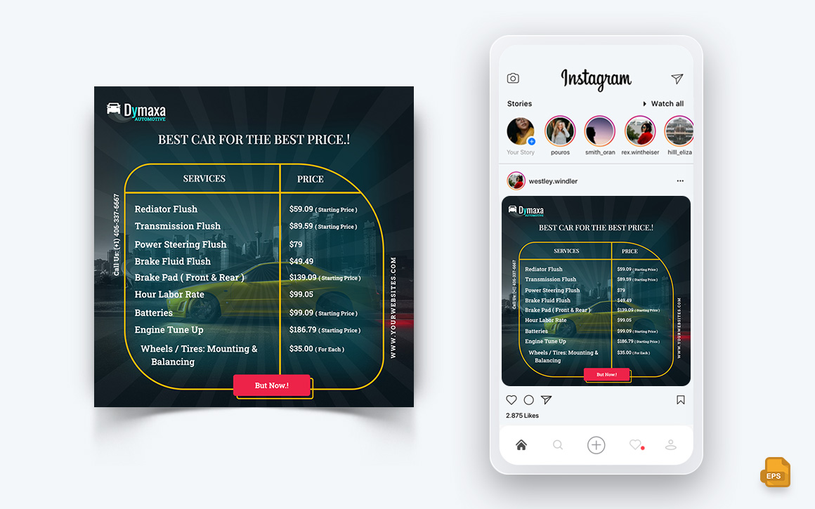 Automotive Service Social Media Instagram Post Design-07