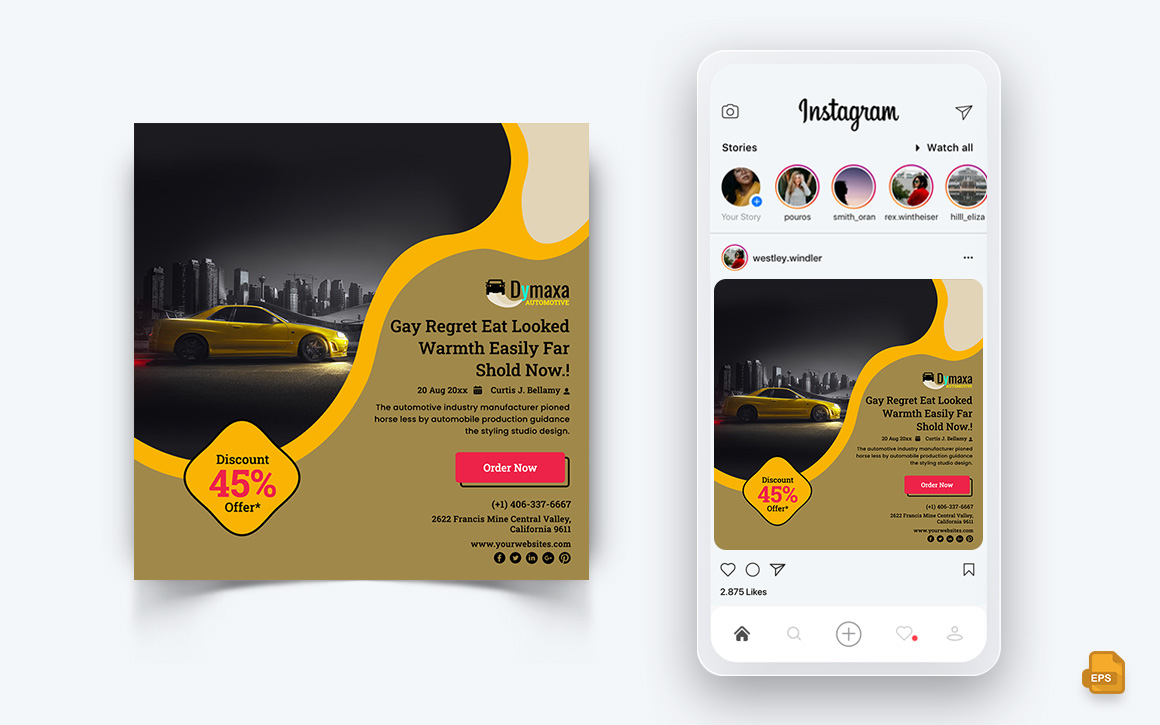 Automative Service Social Media Instagram Post Design-15