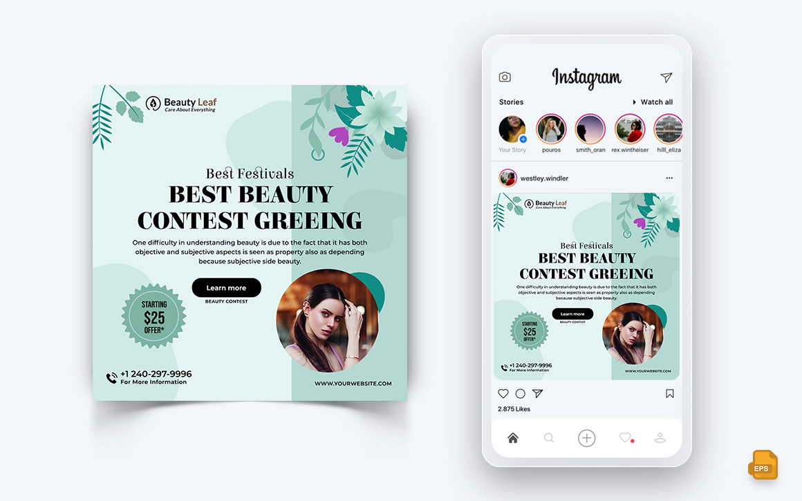 Beauty Salon and Spa Social Media Instagram Post Design-05