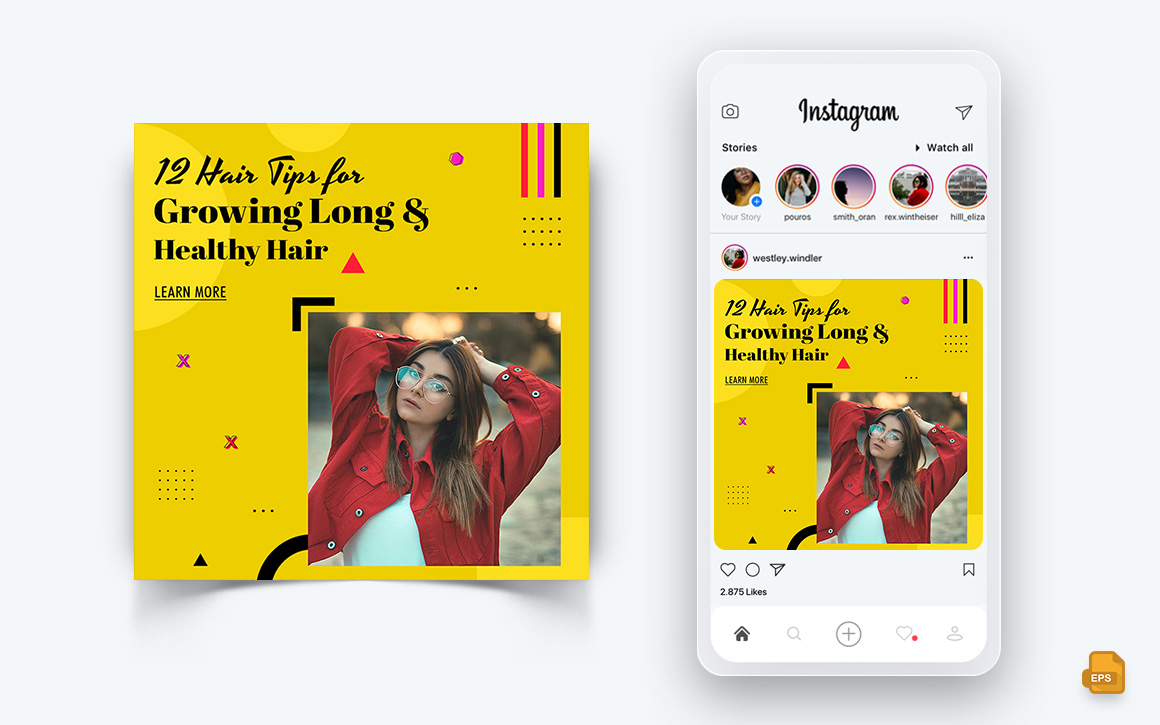 Beauty Salon and Spa Social Media Instagram Post Design-25