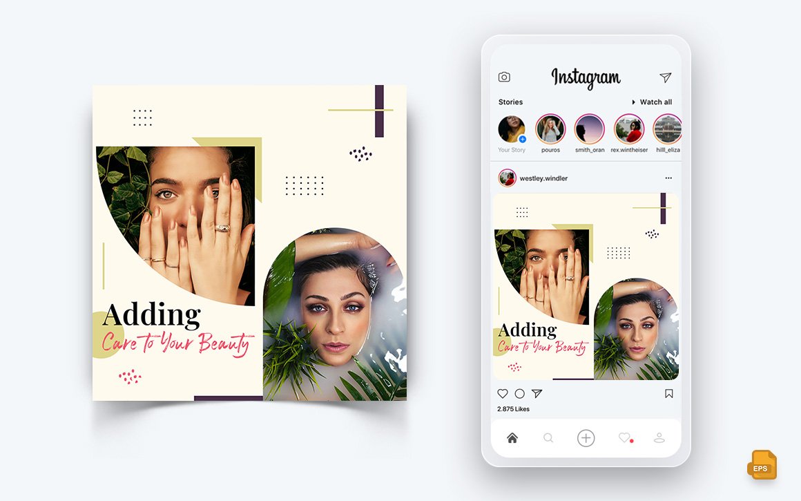 Beauty Salon and Spa Social Media Instagram Post Design-41