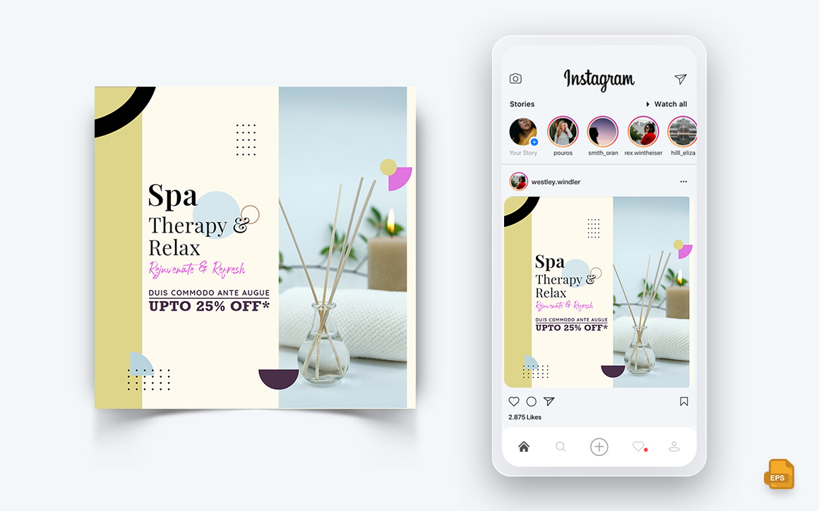 Beauty Salon and Spa Social Media Instagram Post Design-42