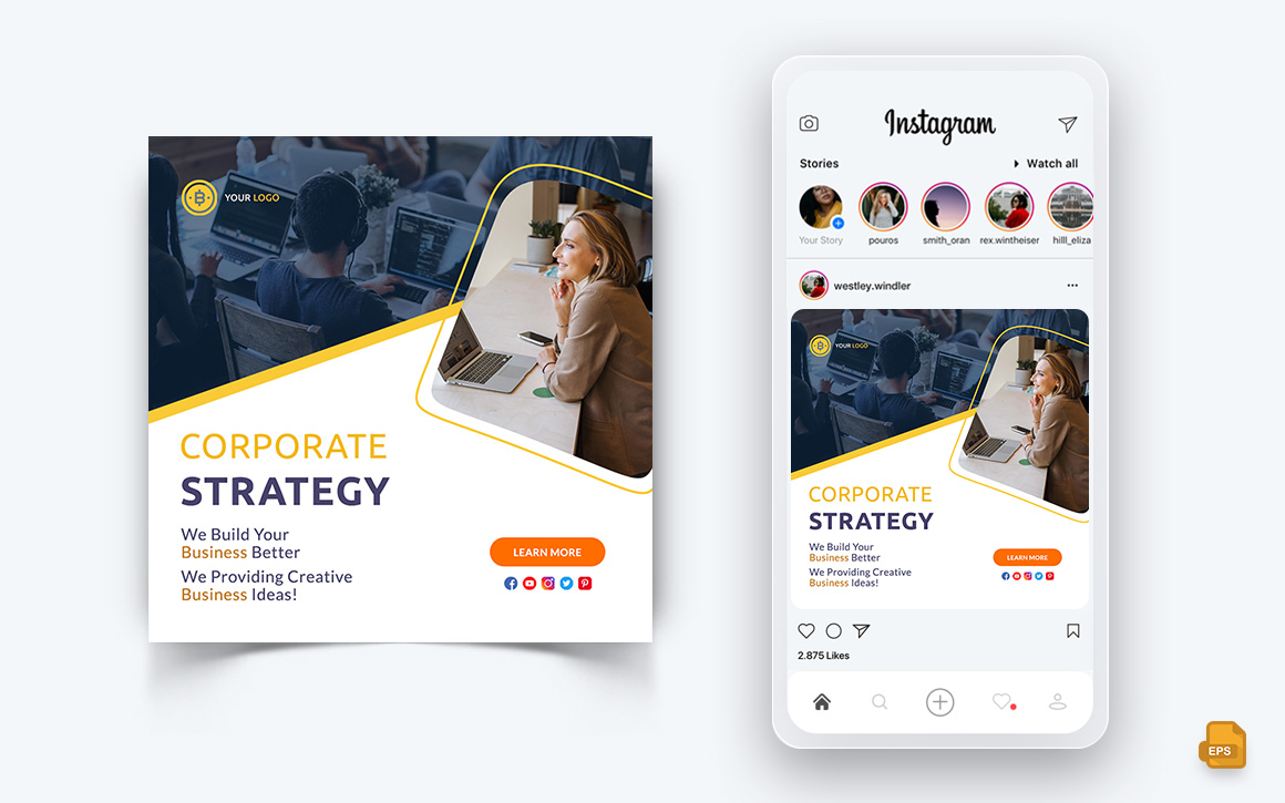 Business Agency Corporate Service Social Media Instagram Post Design-06