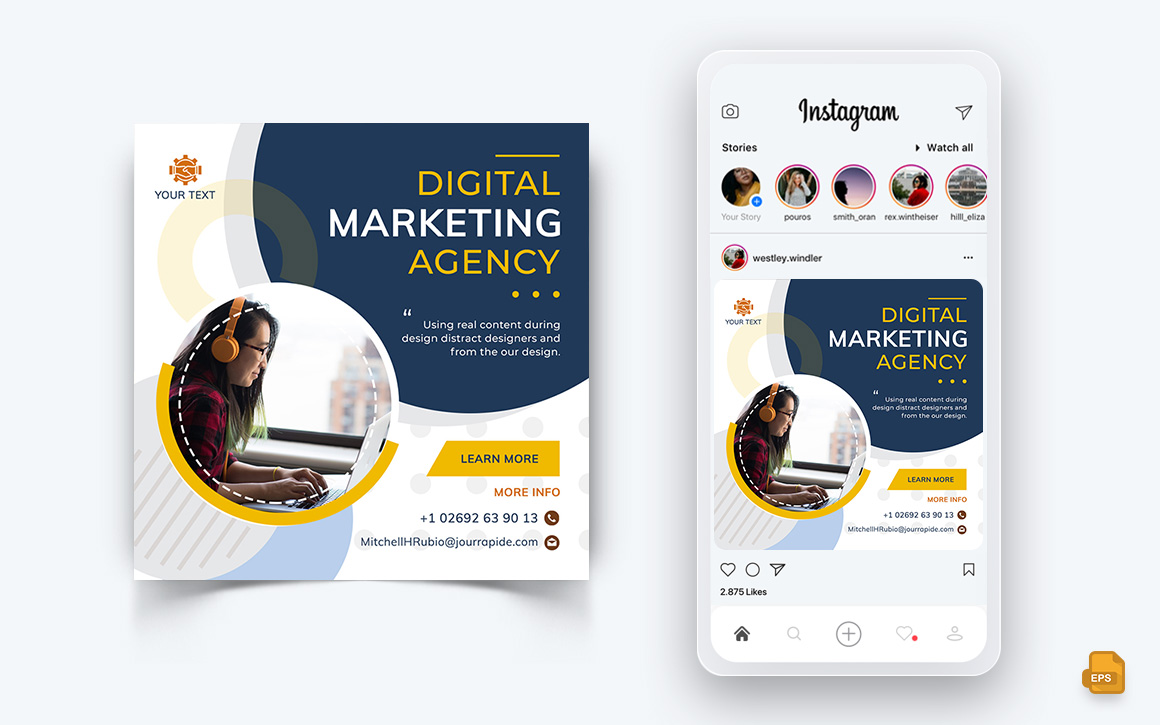 Business Agency Corporate Service Social Media Instagram Post Design-07