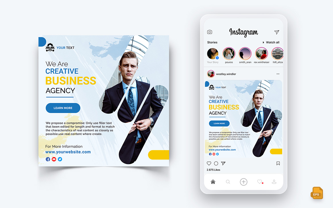 Business Agency Corporate Service Social Media Instagram Post Design-09