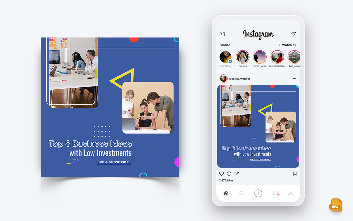 Business Agency Corporate Service Social Media Instagram Post Design-54