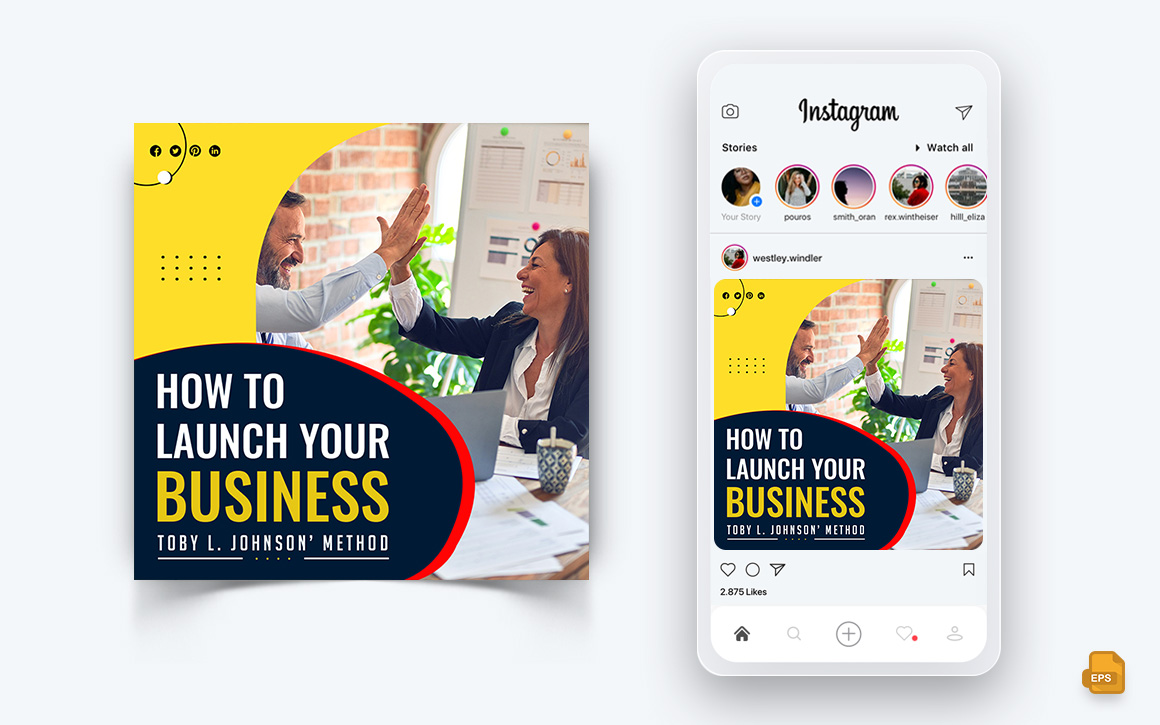 Business Agency Corporate Service Social Media Instagram Post Design-57