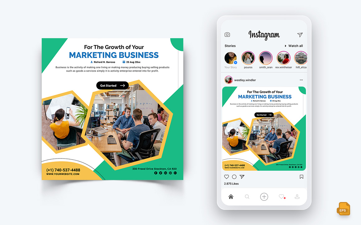 Business Agency Corporate Service Social Media Instagram Post Design-69