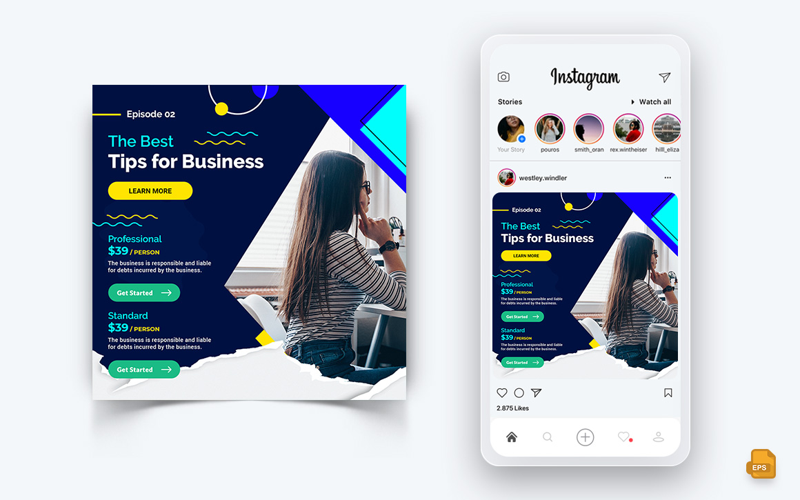 Business Agency Corporate Service Social Media Instagram Post Design-70