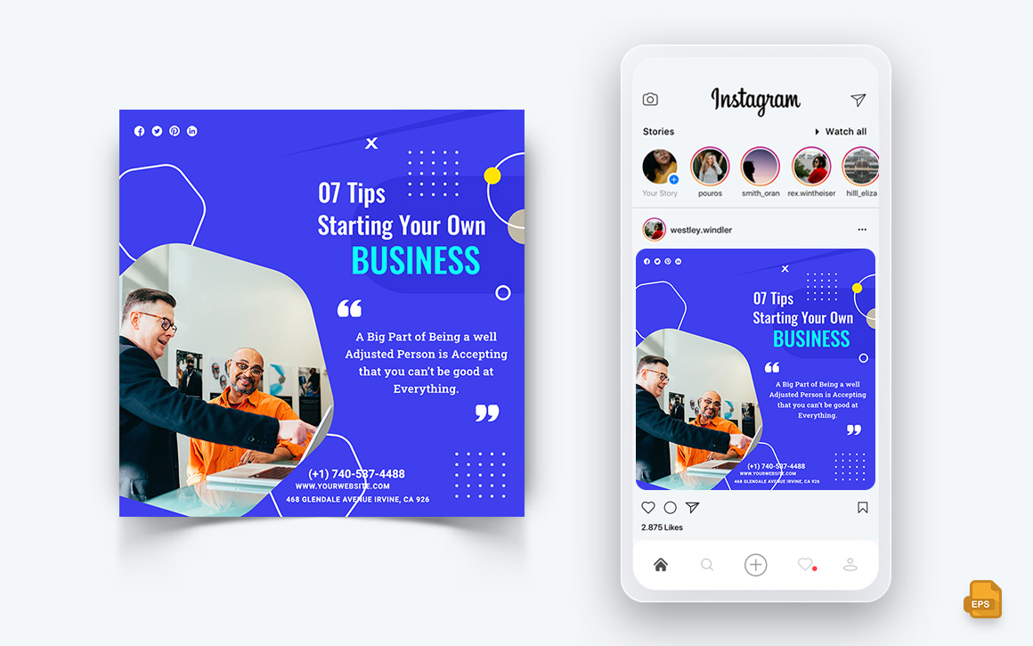 Business Agency Corporate Service Social Media Instagram Post Design-73