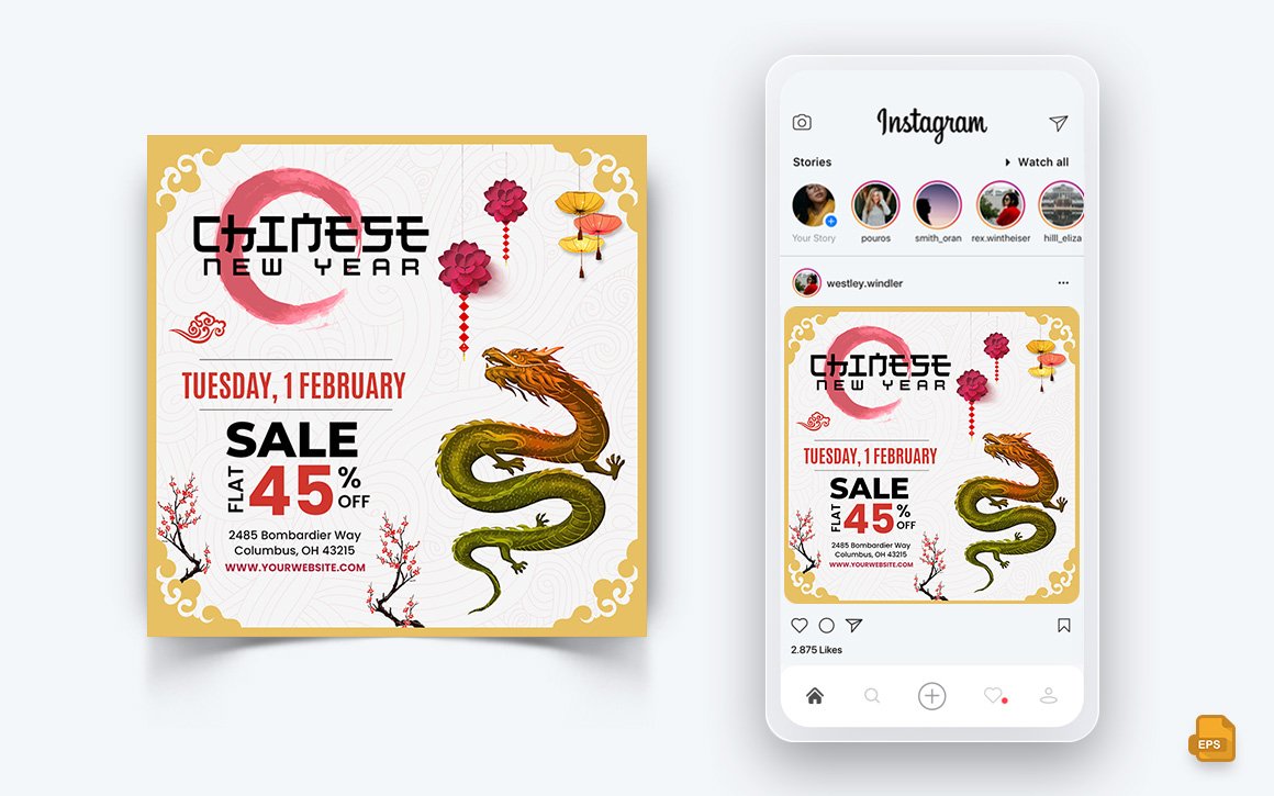 Chinese NewYear Social Media Instagram Post Design-02