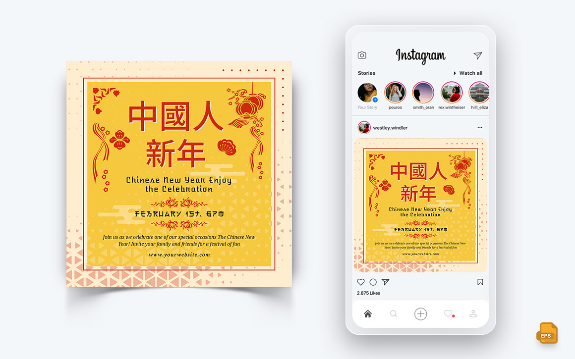 Chinese NewYear Social Media Instagram Post Design-12