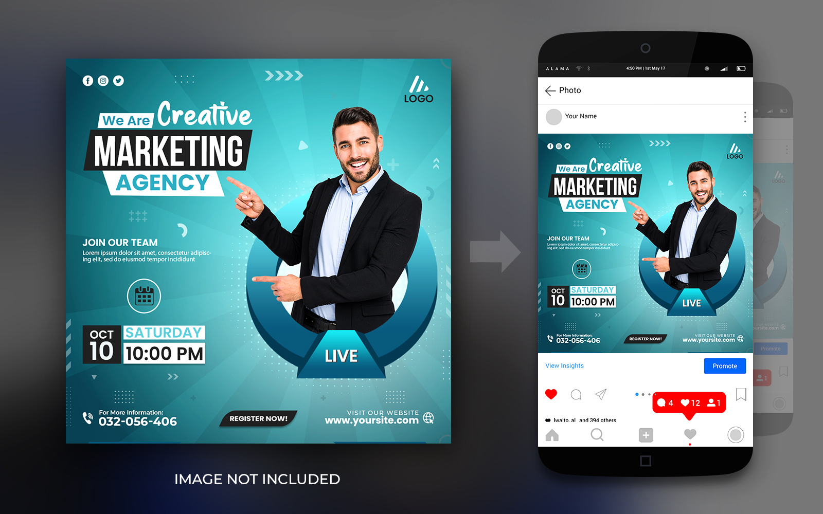 Digital Marketing Agency And Corporate Social Media Post Banner Design Template