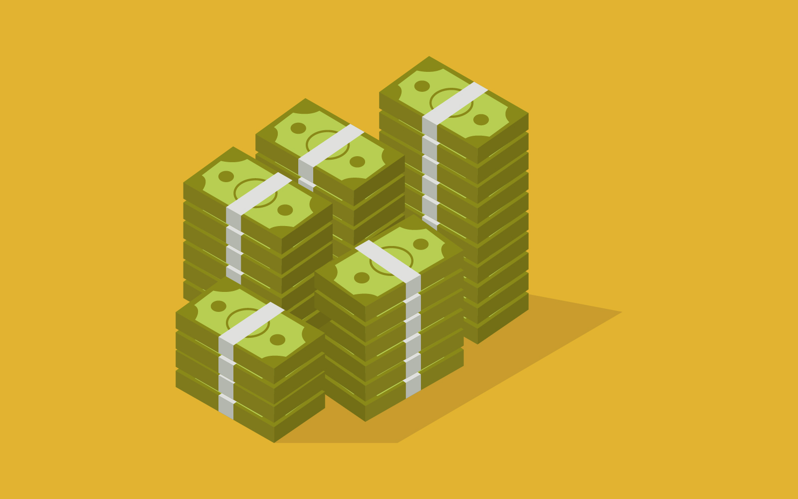 Isometric money illustrated in vector on a background