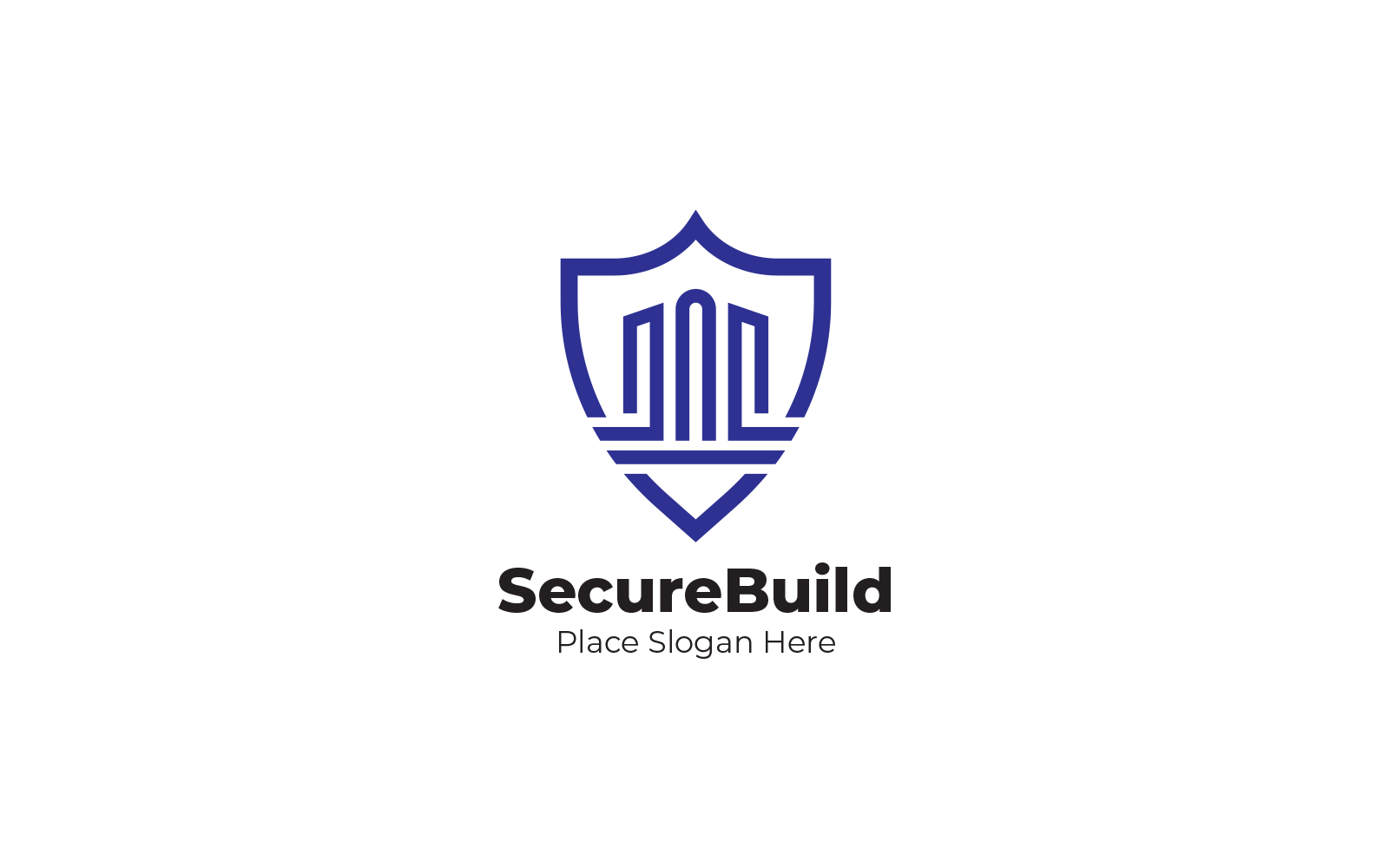 Secure Build Logo Design Template