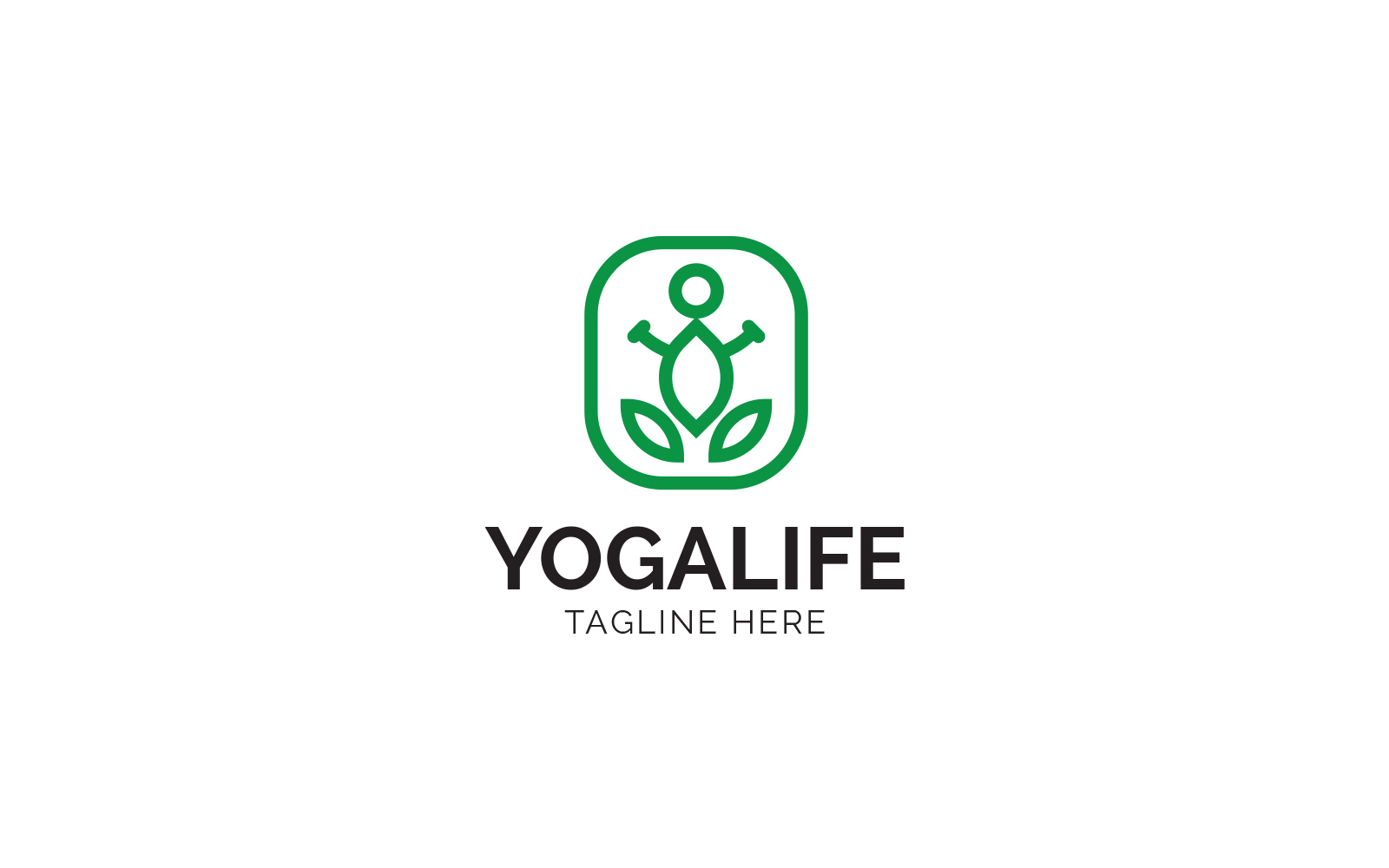 Yoga Life Logo Design Template